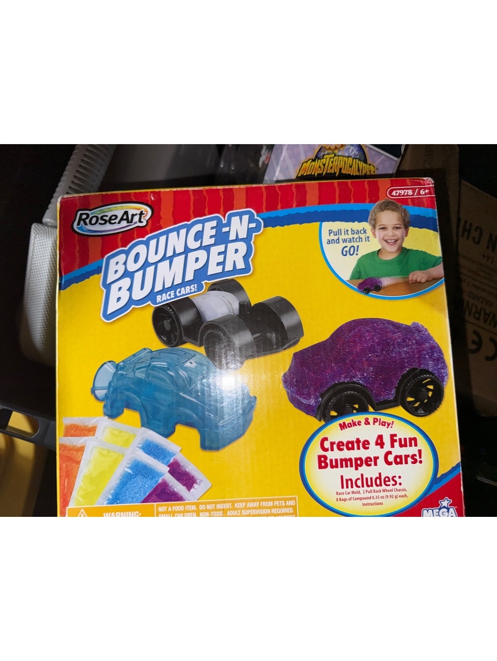 RoseArt Bounce-N-Bumper Race Cars Set - Create 4 Fun Bumper Cars